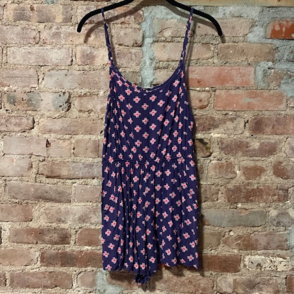 TOBI Navy & Red Romper - Small
